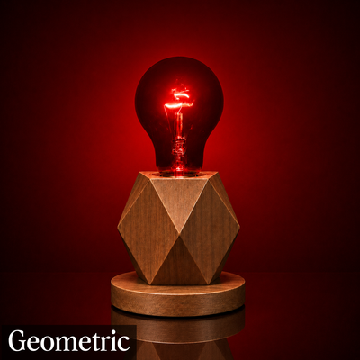 Red Nighttime Strainless Lamp & Bulb