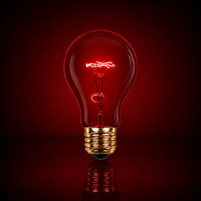 Strainless Red Incandescent Bulb for Sleep