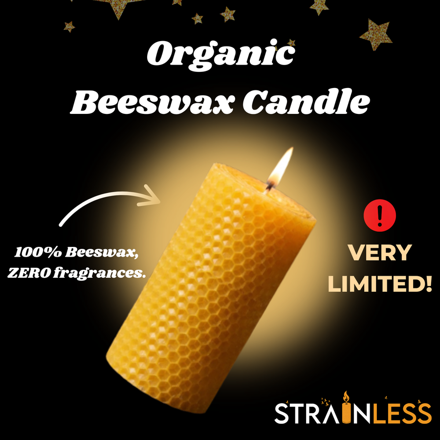 Strainless Organic Beeswax Candle