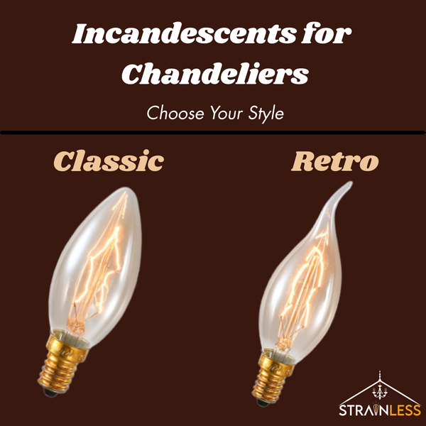 Strainless Incandescent Bulb for Chandeliers