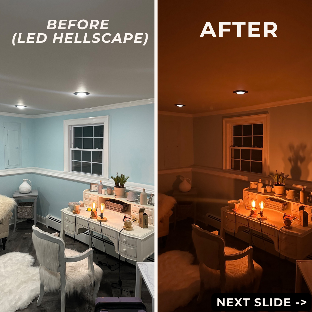 Before and after white LEDs and Strainless Incandescent Lamps and Bulbs.