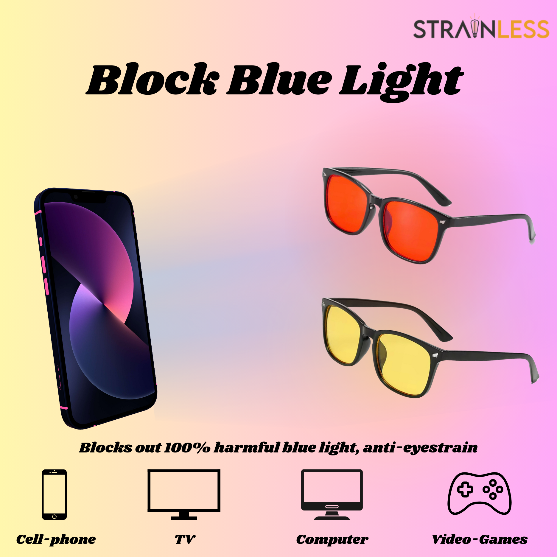 AM & PM Strainless Blue Light Glasses